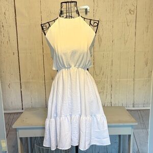 Altar’d State White Halter Sleeveless Dress Size Small